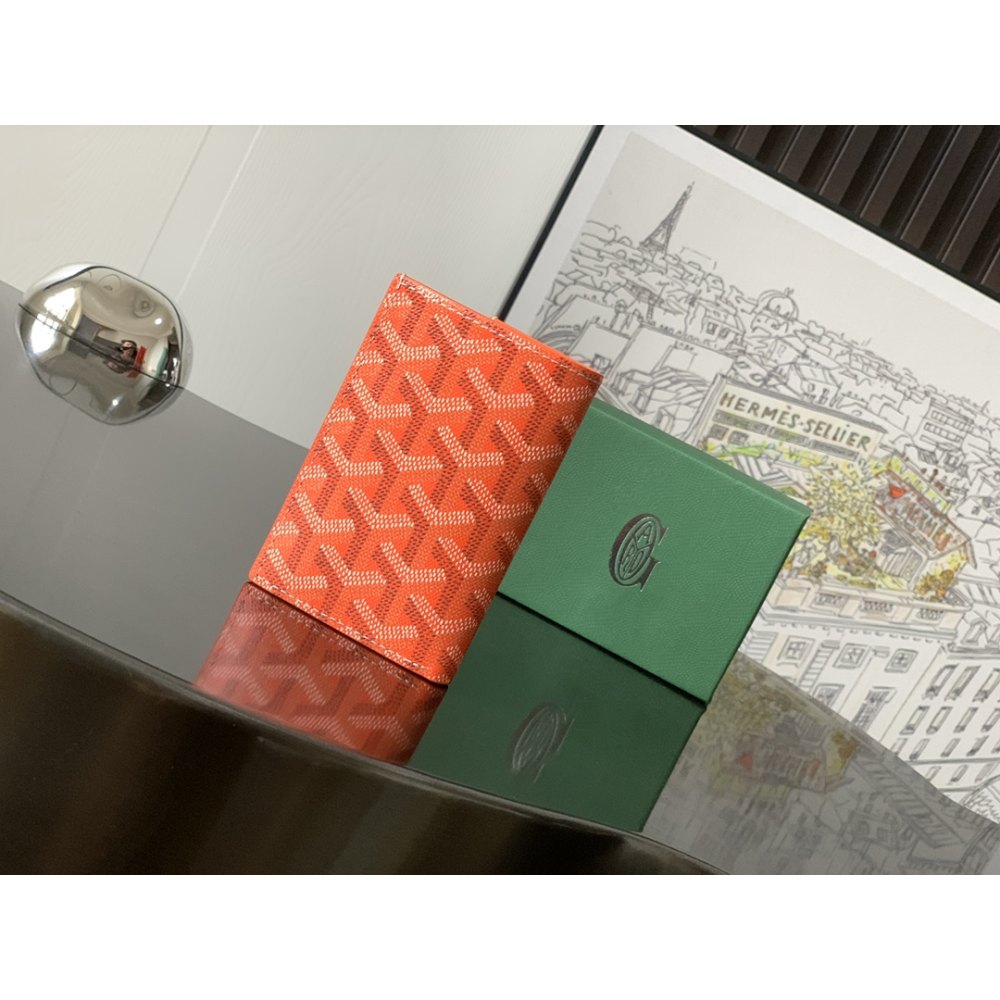 DD G0yard Saint-Pierre Card Wallet Orange 11cm*1.5cm*7.5cm